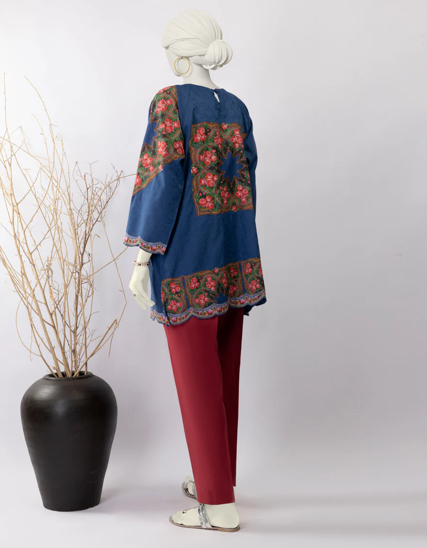BLUE DOBBY KURTI | JJLK-S-JSS-25-435 FB - Image 3