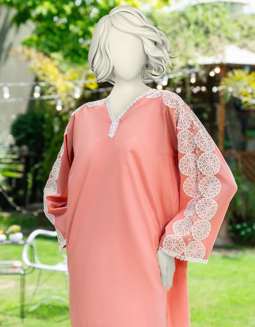 PEACH LAWN KURTI | JJLK-S-JSS-25-436 FB - Image 2