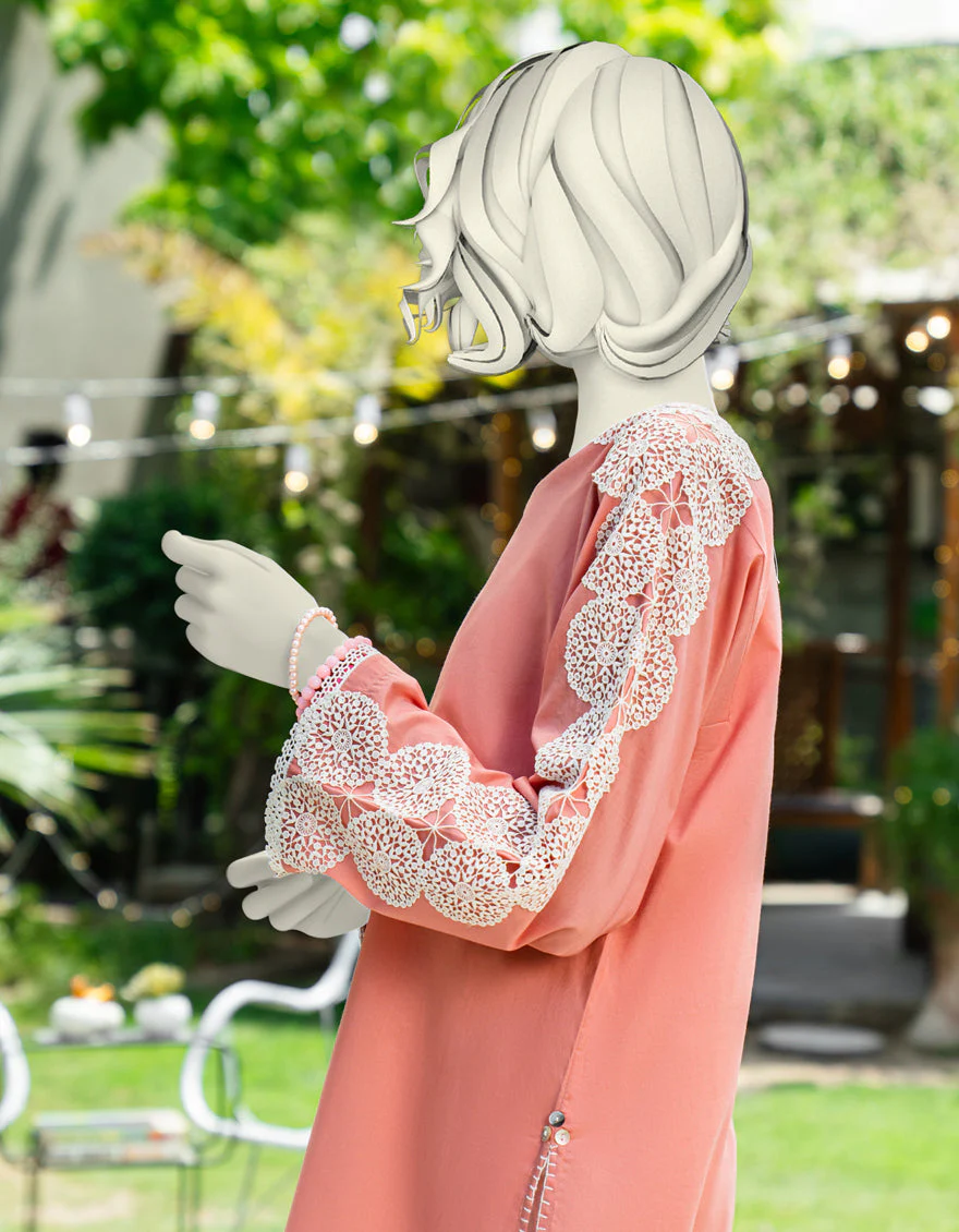 PEACH LAWN KURTI | JJLK-S-JSS-25-436 FB - Image 4
