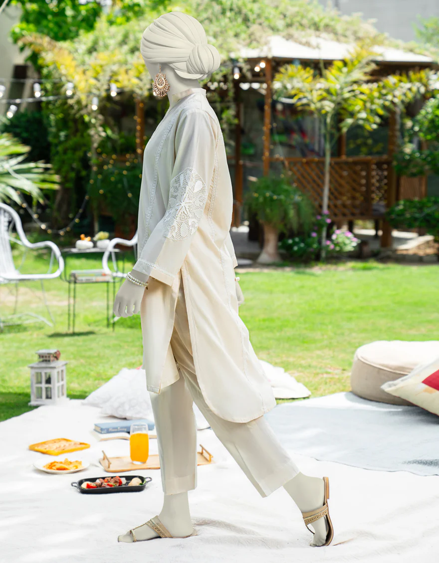OFF WHITE LAWN KURTI | JJLK-S-JSS-25-438 FB - Image 2