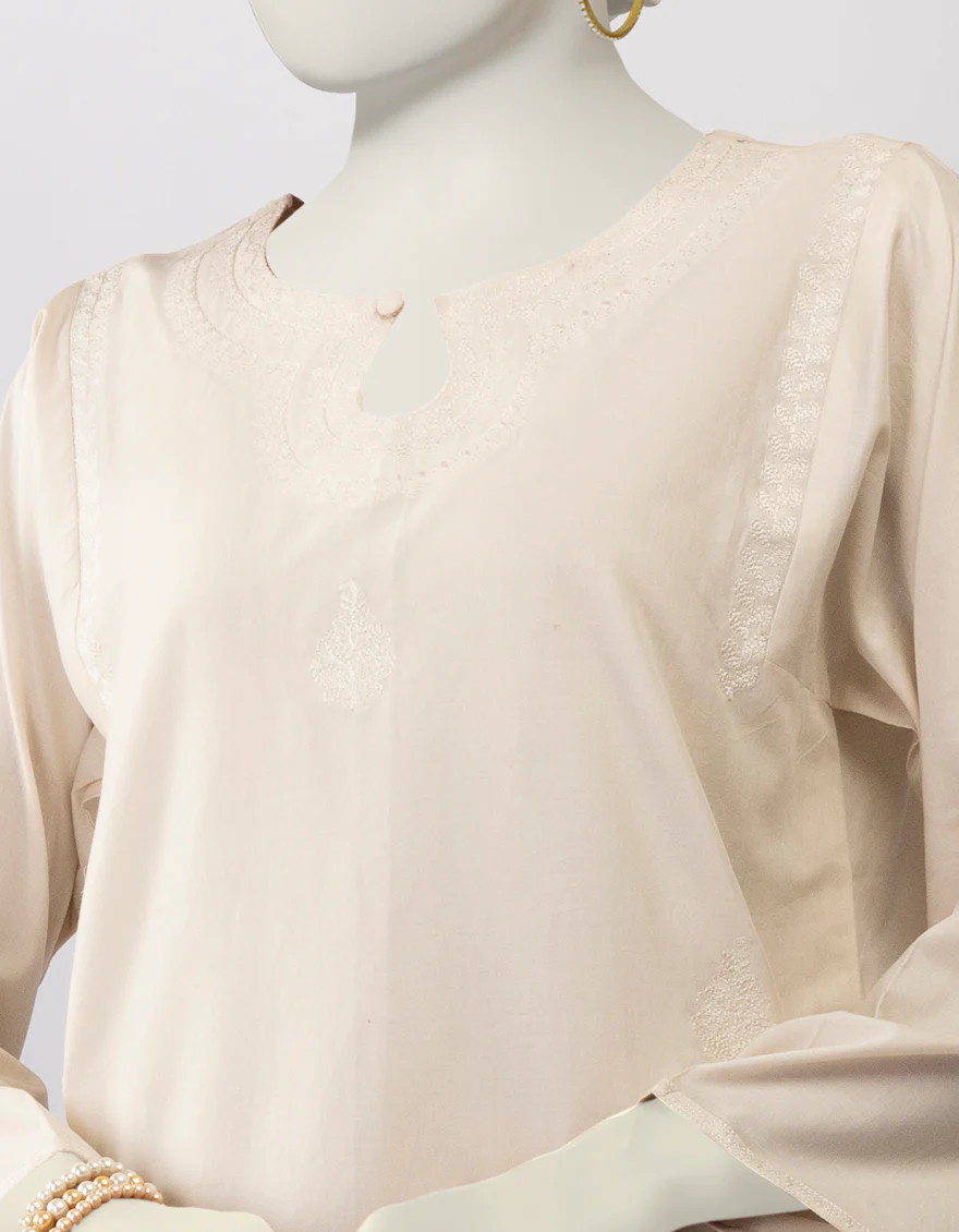 OFF WHITE LAWN KURTI | JJLK-S-JSS-25-441 FB - Image 3