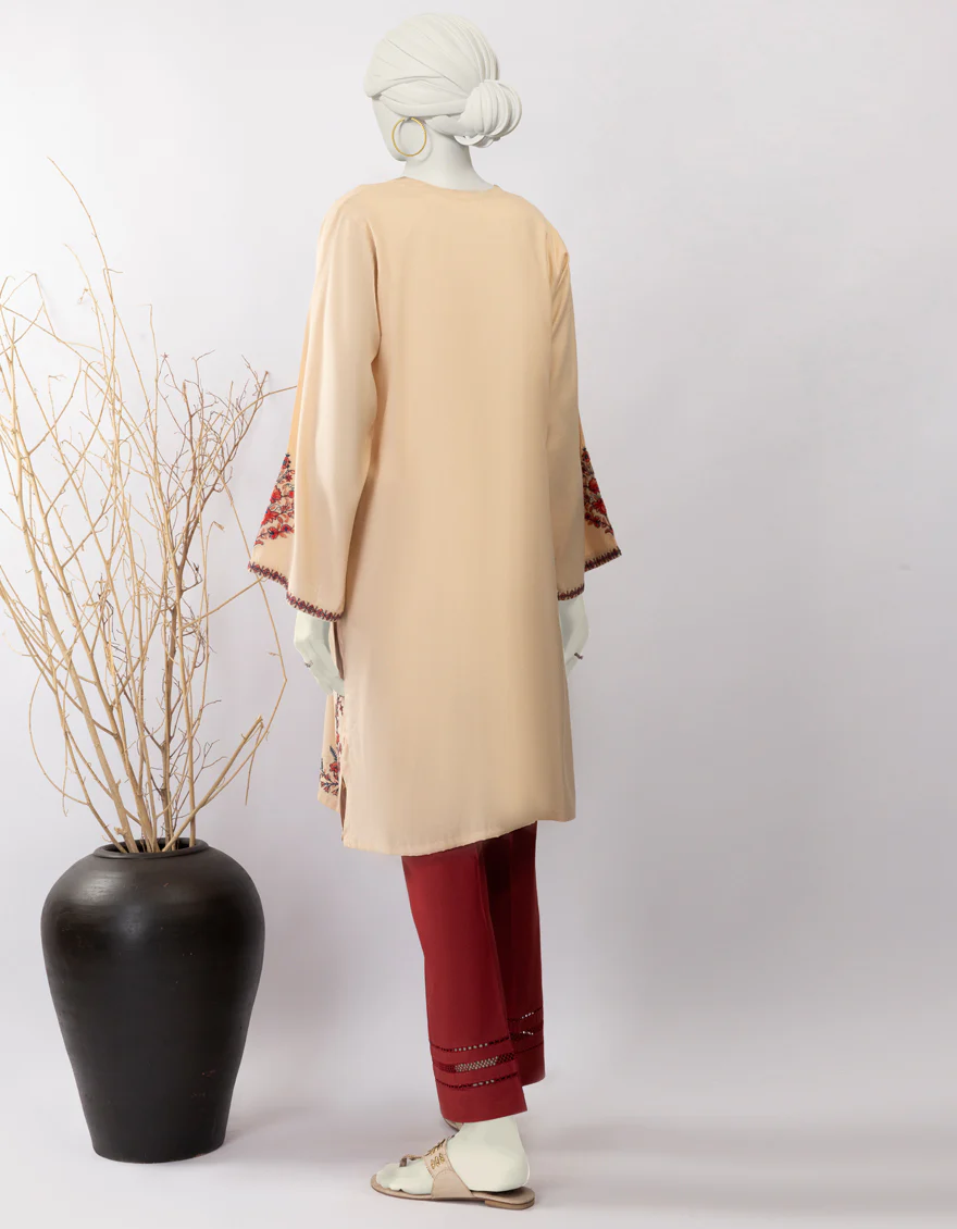 BEIGE SILK KURTI | JJLK-S-JSS-25-445 FB - Image 2