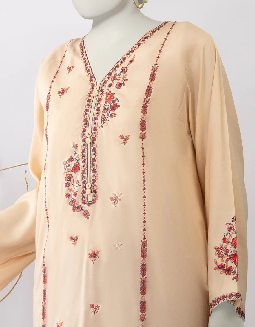 BEIGE SILK KURTI | JJLK-S-JSS-25-445 FB - Image 3
