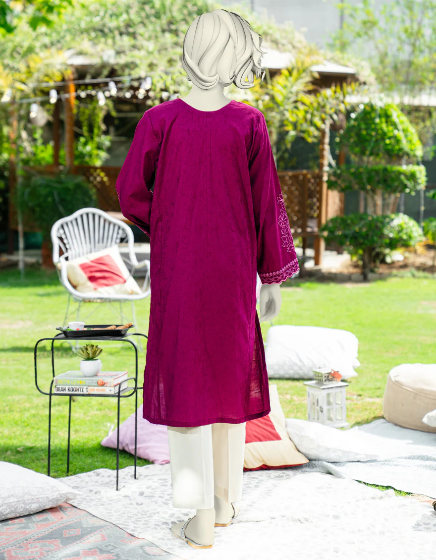 PURPLE DOBBY KURTI | JJLK-S-JSS-25-448 FB - Image 2