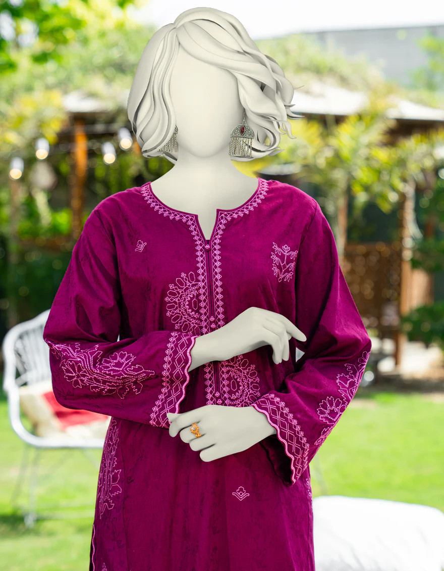 PURPLE DOBBY KURTI | JJLK-S-JSS-25-448 FB - Image 3