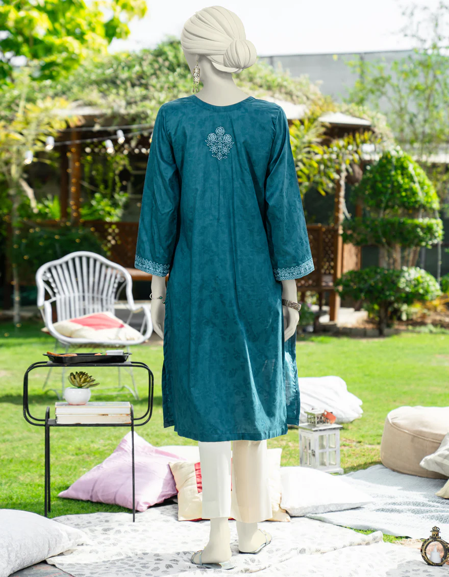 BLUE DOBBY KURTI | JJLK-S-JSS-25-449 FB - Image 2