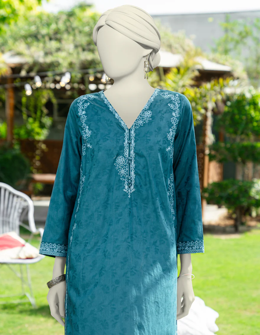 BLUE DOBBY KURTI | JJLK-S-JSS-25-449 FB - Image 3