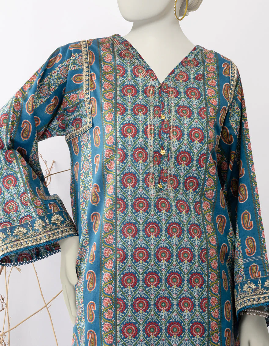 BLUE LAWN KURTI | JJLK-S-JSS-25-456-B - Image 3