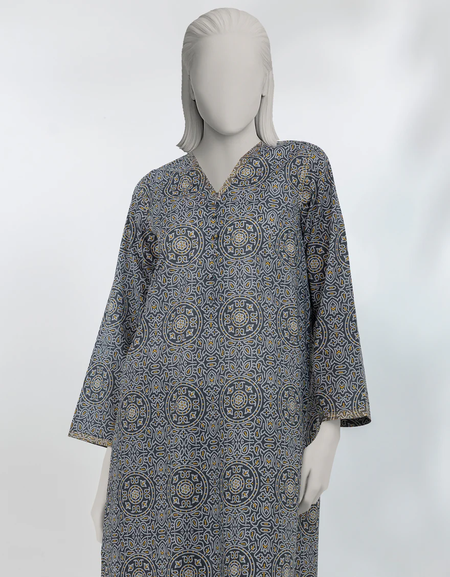BLACK LAWN KURTI | JJLK-S-JSS-25-490 FB/ESSENTIAL-50 - Image 3