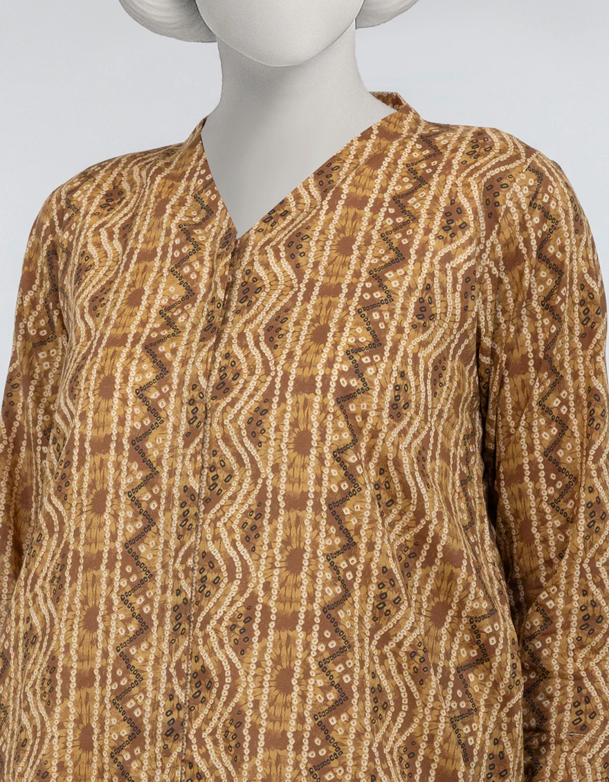BROWN LAWN KURTI | JJLK-S-JSS-25-493 FB/ESSENTIALS-53 - Image 4
