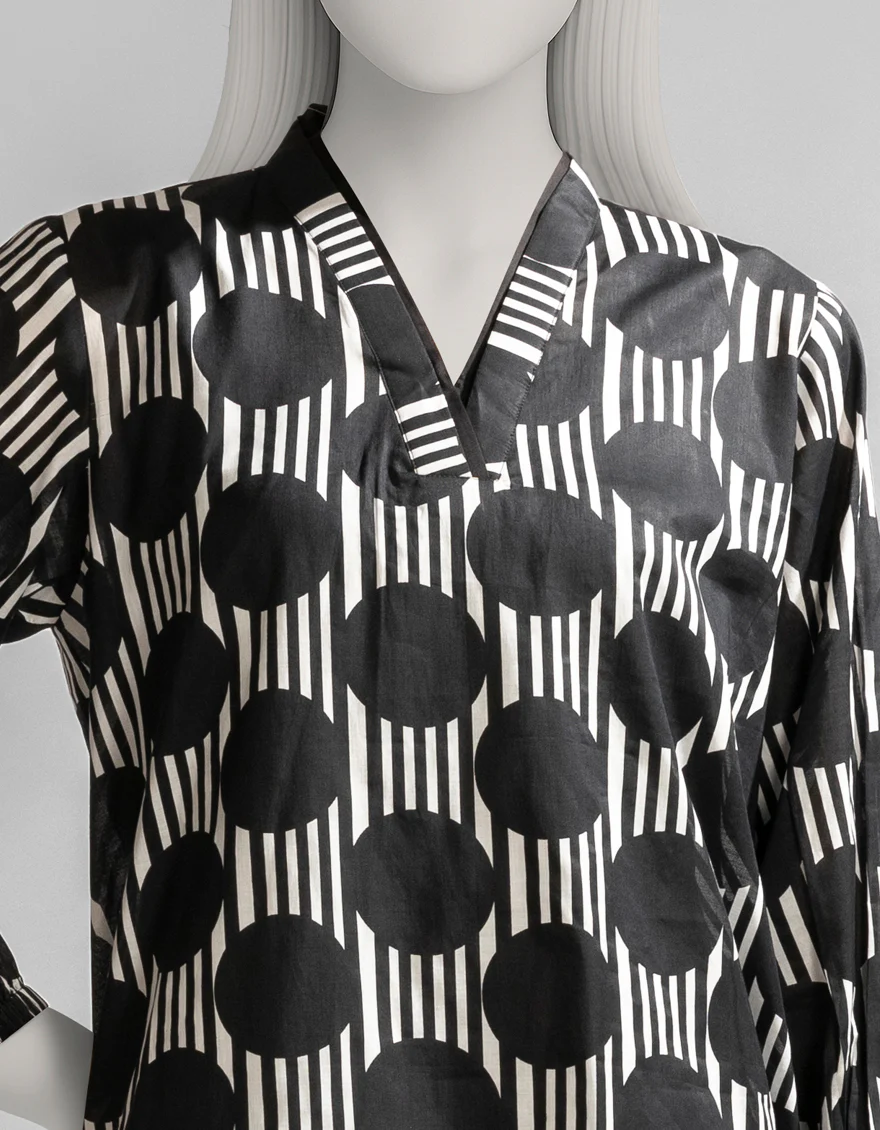 BLACK LAWN KURTI | JJLK-S-JSS-25-497 FB - Image 4