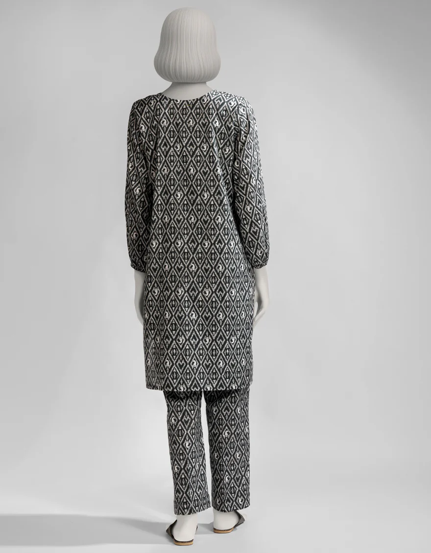 BLACK LAWN KURTI | JJLK-S-JSS-25-498 FB - Image 2