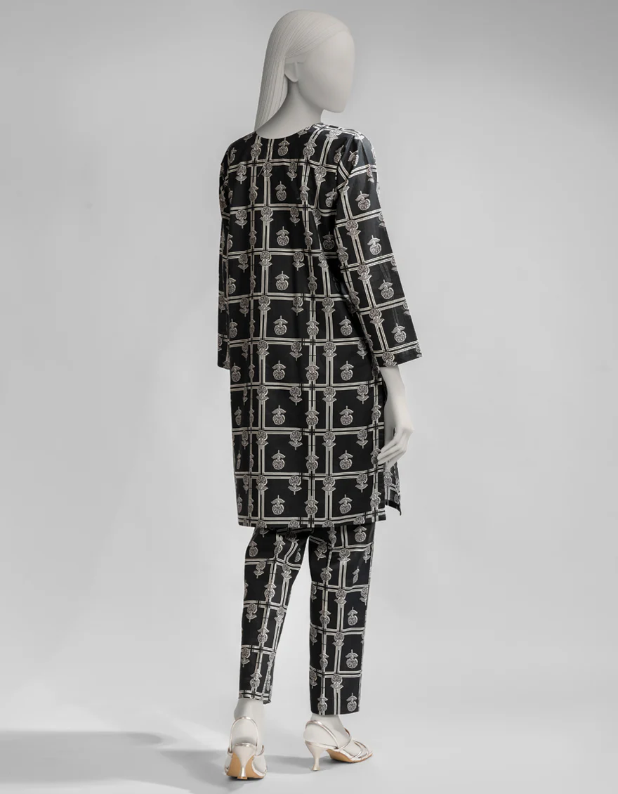 BLACK LAWN KURTI | JJLK-S-JSS-25-499 FB - Image 2