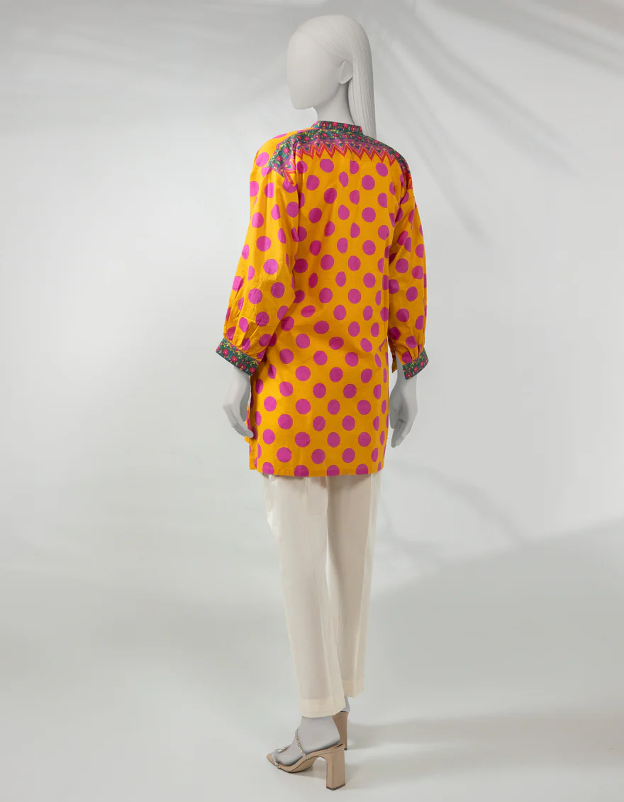 ORANGE LAWN KURTI | JJLK-S-JSS-25-512 FB/POLKA-3 - Image 2