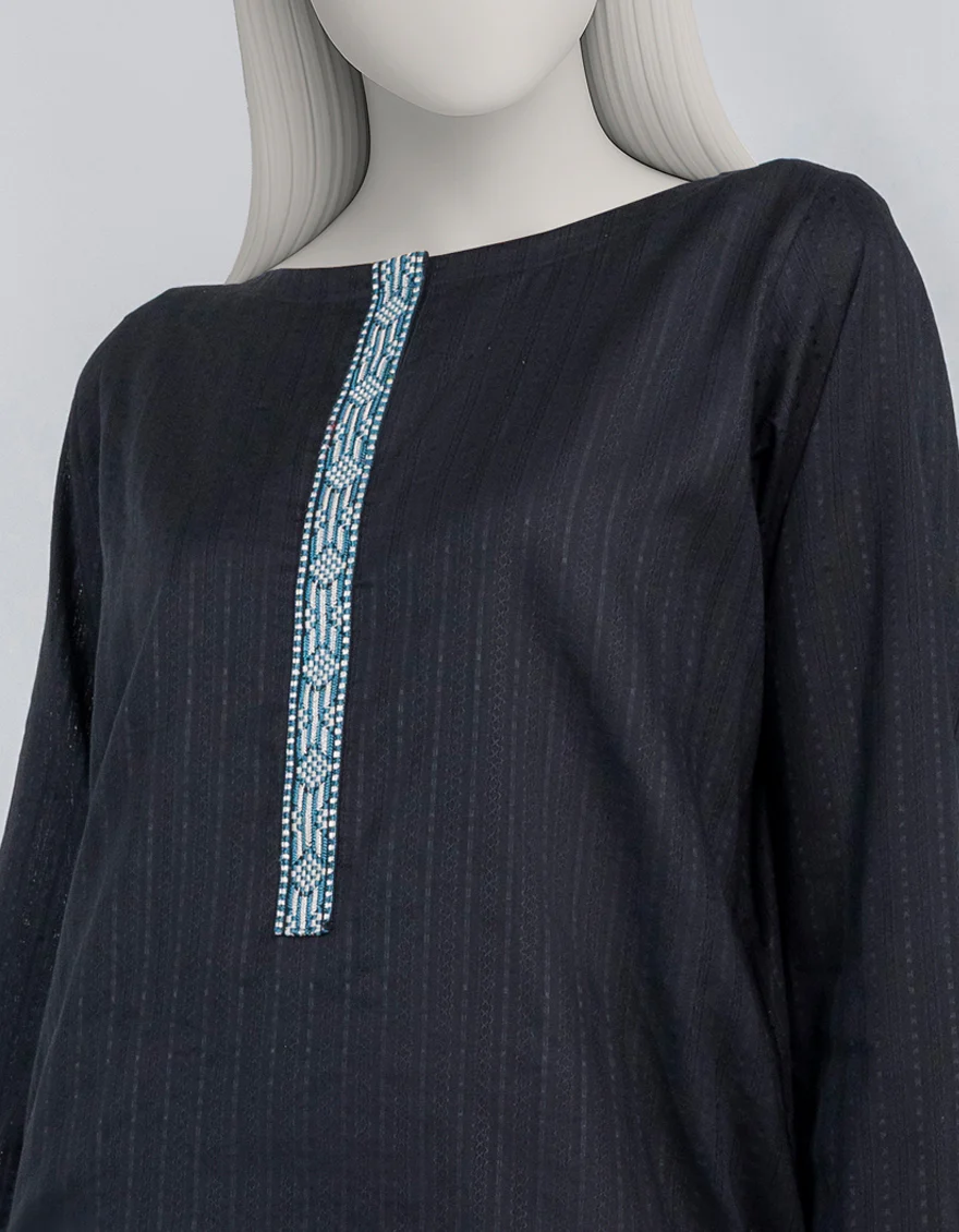 BLACK DOBBY KURTI | JJLK-S-JSS-25-517 FB - Image 4