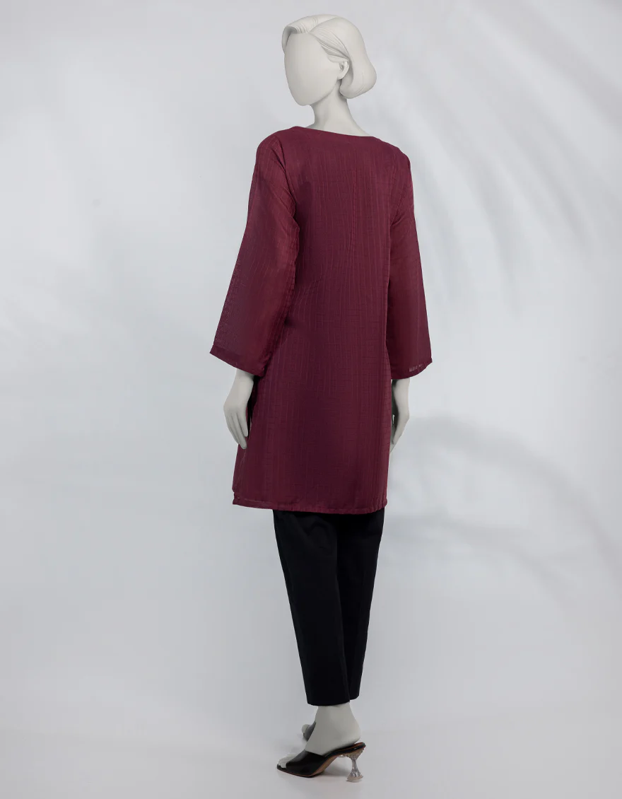 MAGENTA DOBBY KURTI | JJLK-S-JSS-25-518 FB/ORNATE THREADS-04 - Image 2