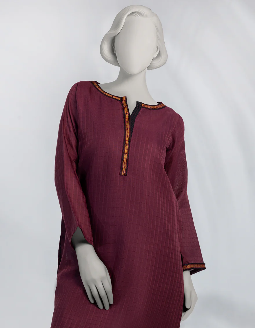 MAGENTA DOBBY KURTI | JJLK-S-JSS-25-518 FB/ORNATE THREADS-04 - Image 3