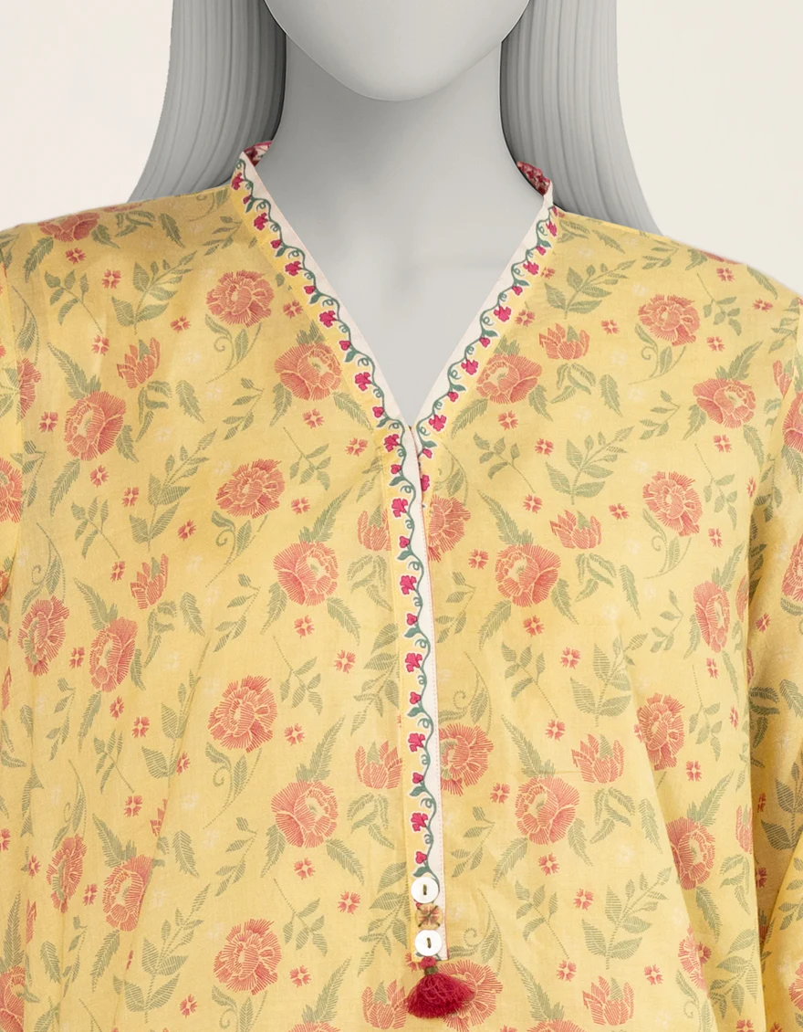 LEMON LAWN KURTI | JJLK-S-JSS-25-525 FB/ESSENTIALS-66 - Image 2