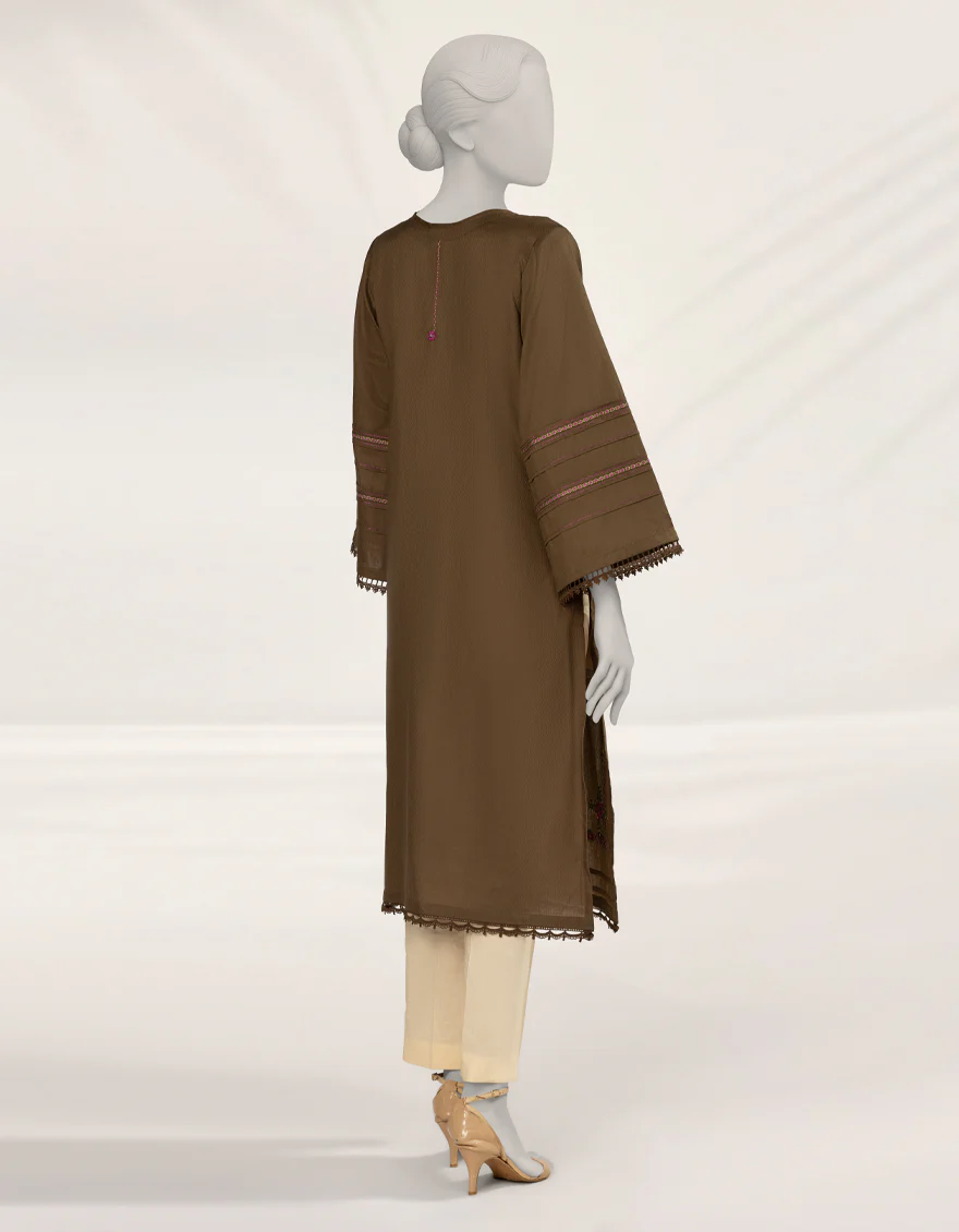 BROWN DOBBY KURTI | JJLK-S-JSS-25-534 FB/ETHNIC-1 - Image 2