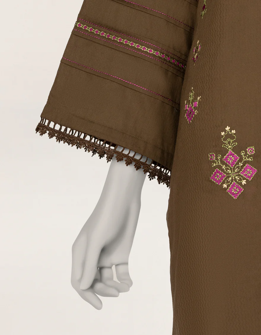 BROWN DOBBY KURTI | JJLK-S-JSS-25-534 FB/ETHNIC-1 - Image 5