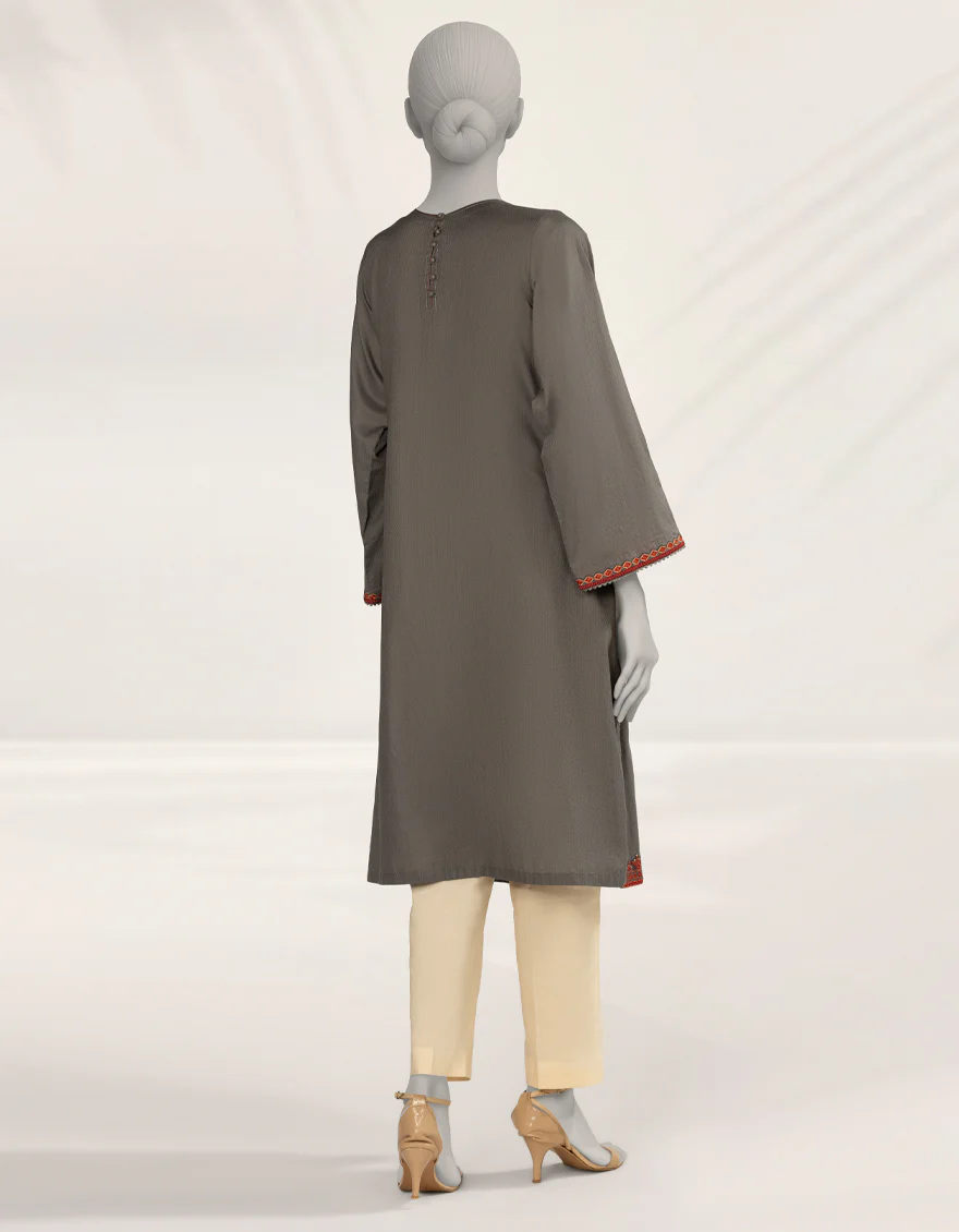 GREY DOBBY KURTI | JJLK-S-JSS-25-535 FB/ETHNIC-2 - Image 2