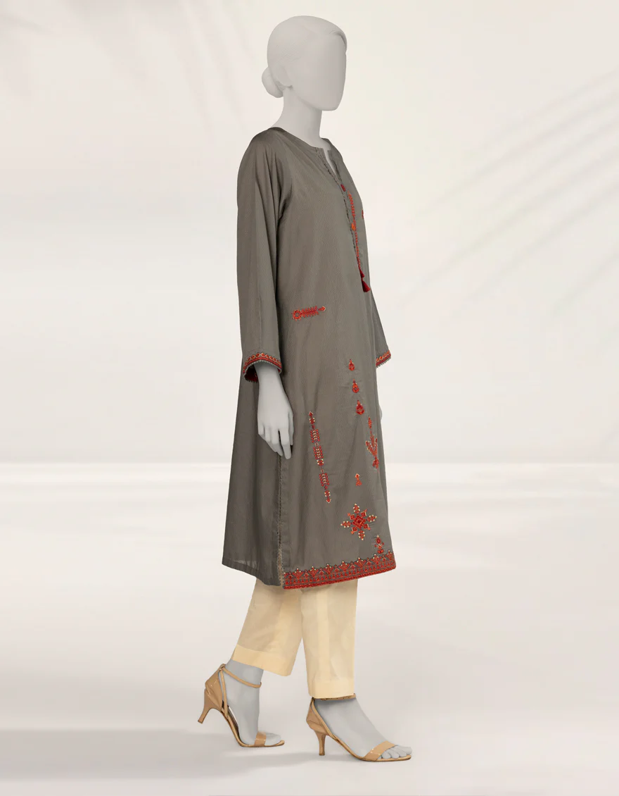 GREY DOBBY KURTI | JJLK-S-JSS-25-535 FB/ETHNIC-2 - Image 4