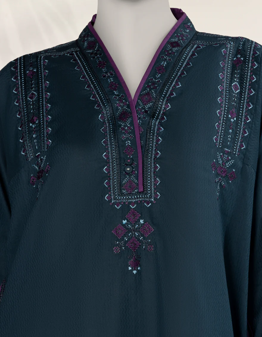 BLUE DOBBY KURTI | JJLK-S-JSS-25-536 FB/ETHNIC-3 - Image 3