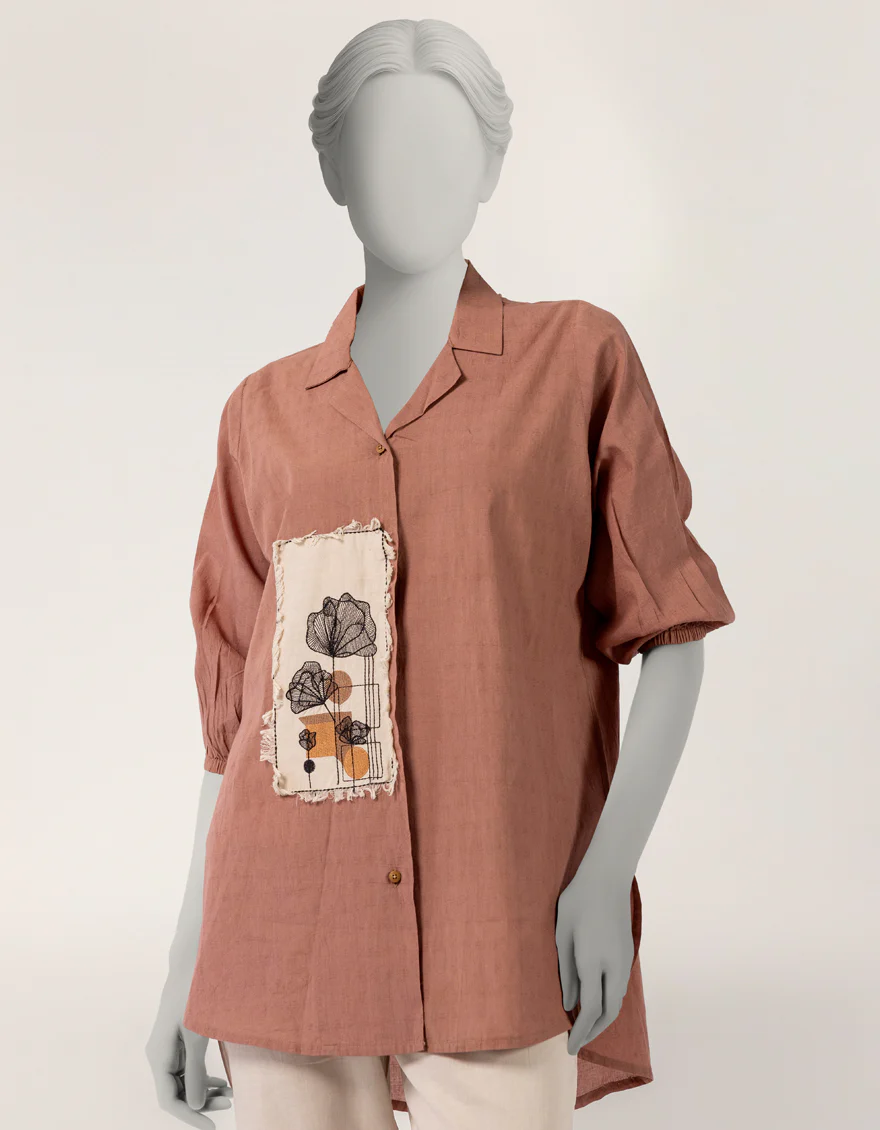 BROWN DOBBY KURTI | JJLK-S-JSS-26-537 FB/ECO-CONCIOUS-GEN-01 - Image 2