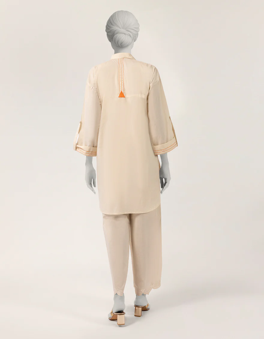 WHITE DOBBY KURTI | JJLK-S-JSS-26-539 FB/ECO-CONCIOUS-GEN-03 - Image 2