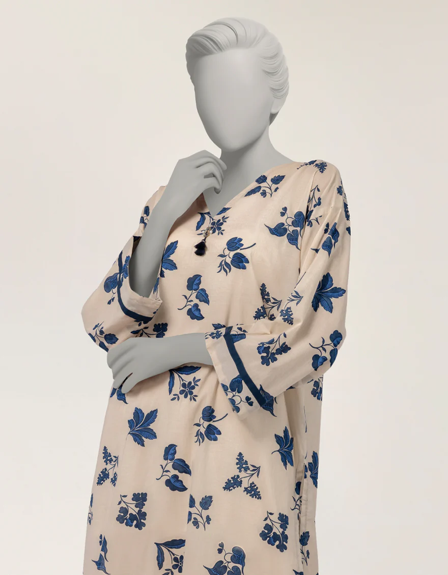 OFF WHITE LAWN KURTI | JJLK-S-JSS-26-587 FB/ASSORTMENT-29 - Image 2