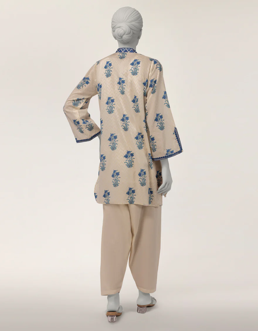 BEIGE LAWN KURTI | JJLK-S-JSS-26-590 FB/ASSORTMENT-02 - Image 3