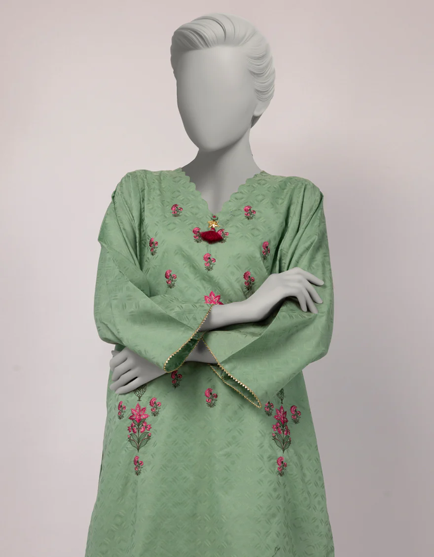 GREEN DOBBY KURTI | JJLK-S-JSS-26-593 FB/ASSORTMENT-05 - Image 2