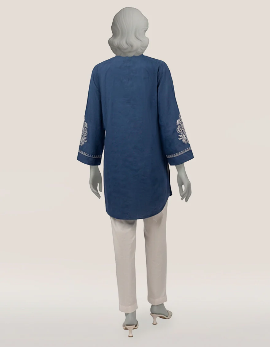 BLUE DOBBY KURTI | JJLK-S-JSS-26-595 FB/ASSORTMENT-07 - Image 3