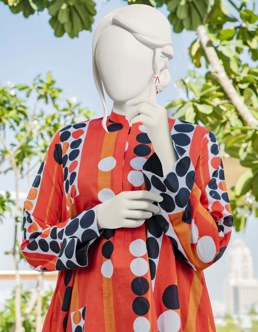 ORANGE LAWN KURTI | JJLK-S-JSS-US-22-301 FB/MIRI - Image 4
