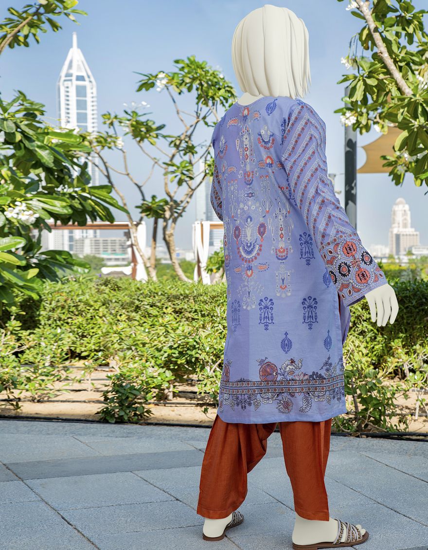 PURPLE LAWN KURTI | JJLK-S-JSS-US-22-305 FB/NIAL - Image 3