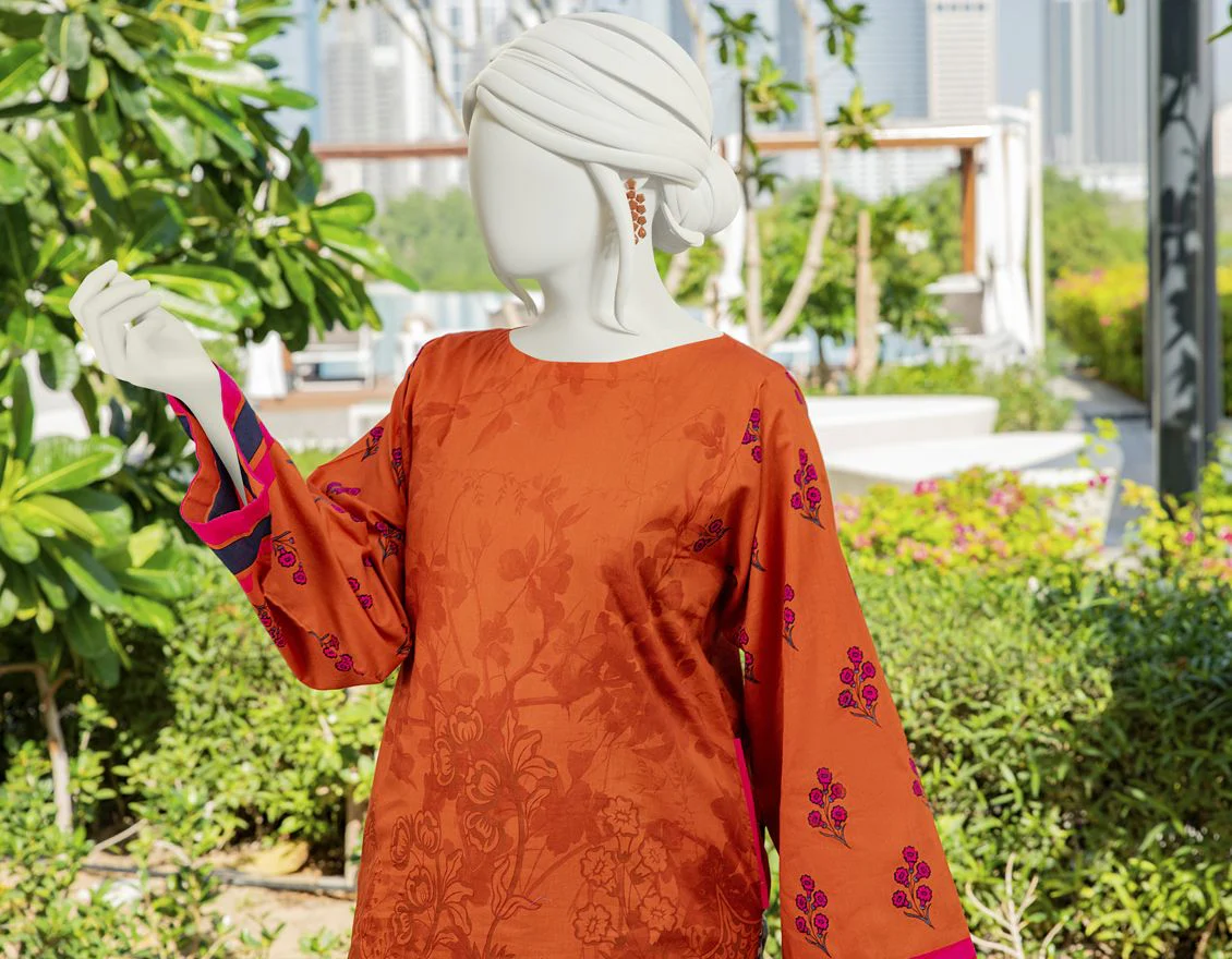 ORANGE LAWN KURTI | JJLK-S-JSS-US-22-306 FB/ENVER - Image 3