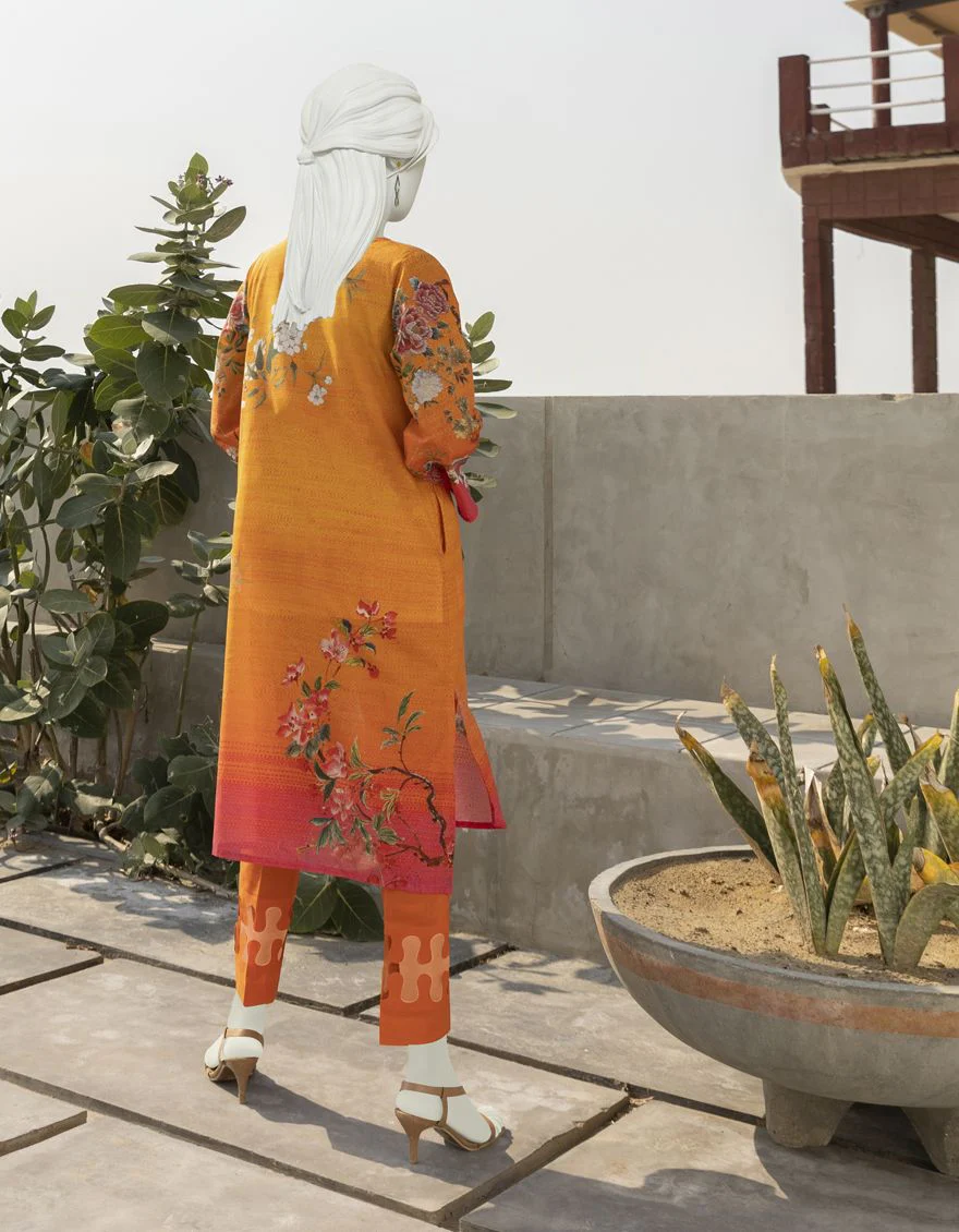 ORANGE LAWN KURTI | JJLK-S-JSS-US-22-312 FB/BUMBLE - Image 2