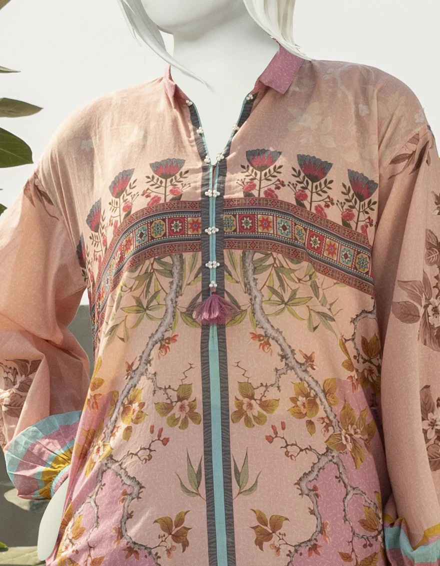 PEACH LAWN KURTI | JJLK-S-JSS-US-22-314 FB/AZURE - Image 2
