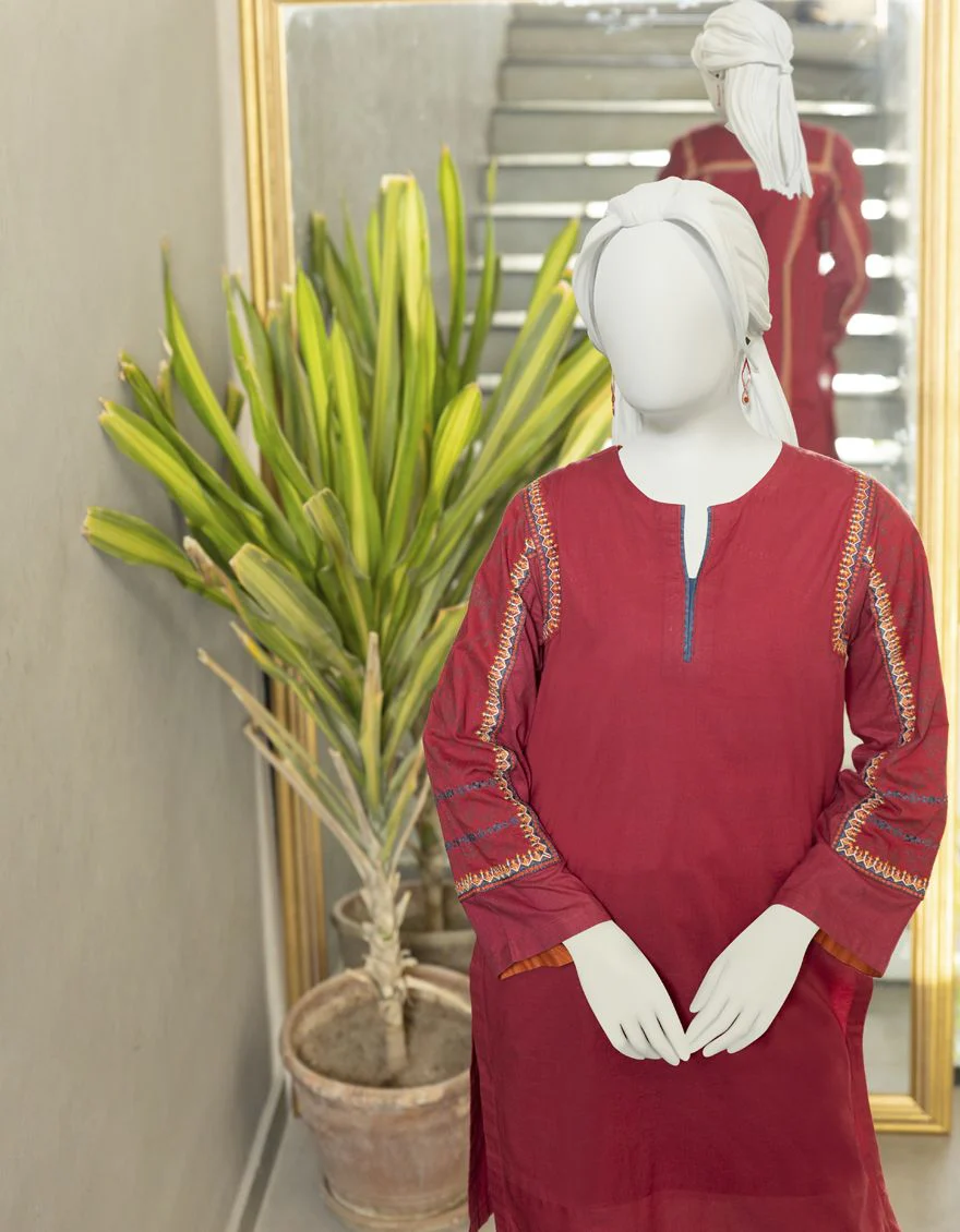MAROON KURTI | JJLK-S-JSS-US-22-325 FB/SCARLET - Image 3
