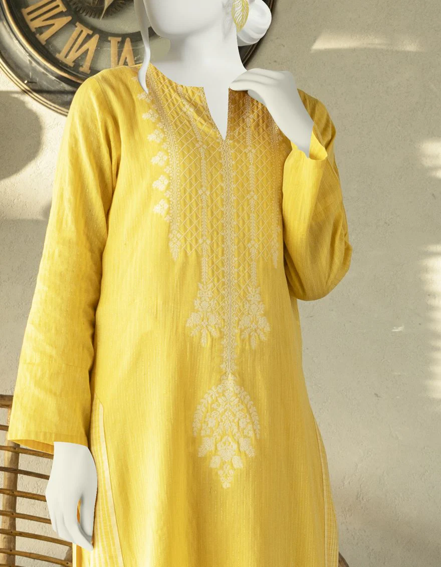 YELLOW KURTI | JJLK-S-JSS-US-22-331 FB/PLK-007 - Image 4