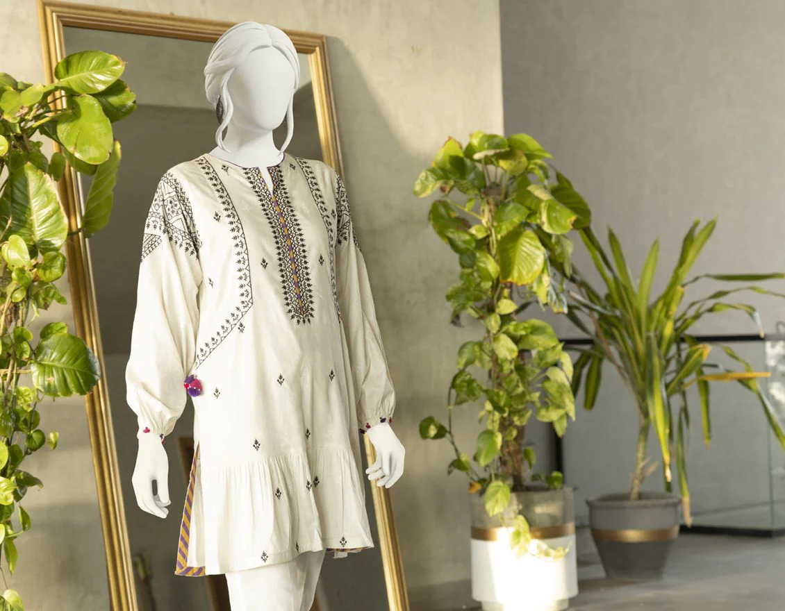 WHITE KURTI | JJLK-S-JSS-US-22-335 FB/IVORY AMORE - Image 4