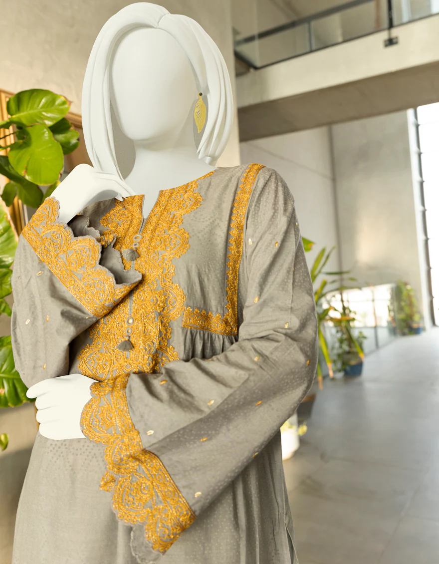 GREY LAWN KURTI | JJLK-S-JSS-US-22-336 FB/CHROME CHORD - Image 2