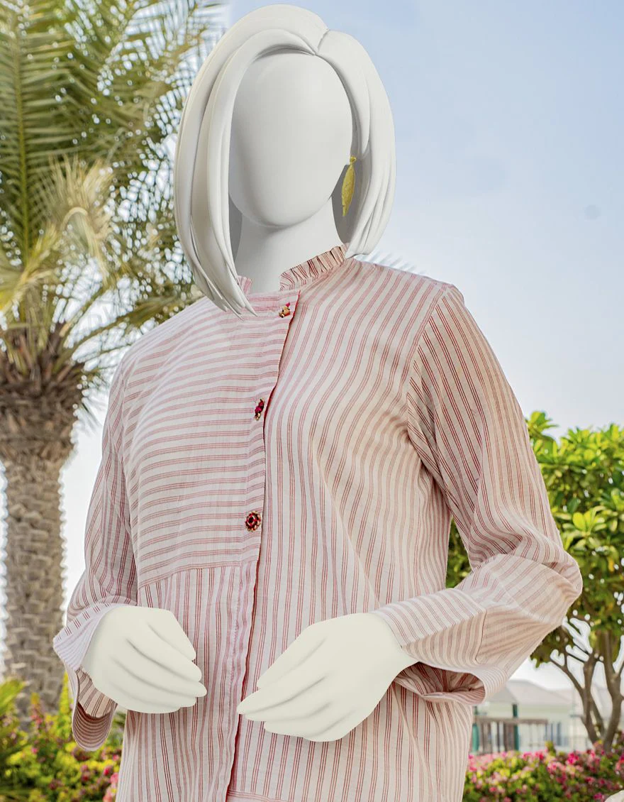 PINK TEXTURED KURTI | JJLK-S-JSS-US-22-347 FB/LINED - Image 3