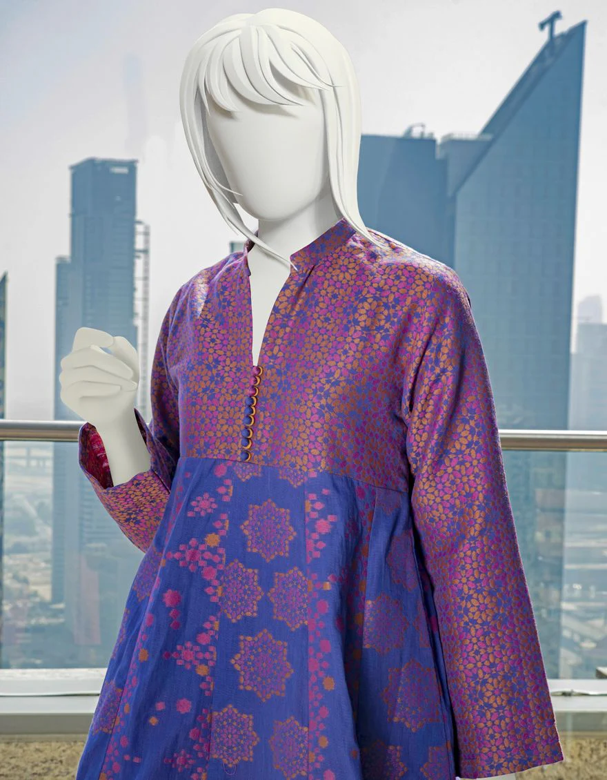 PURPLE JACQUARD KURTI | JJLK-S-JSS-US-22-350 FB/GETTO - Image 2