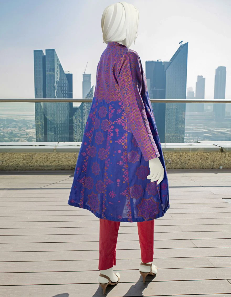 PURPLE JACQUARD KURTI | JJLK-S-JSS-US-22-350 FB/GETTO - Image 3