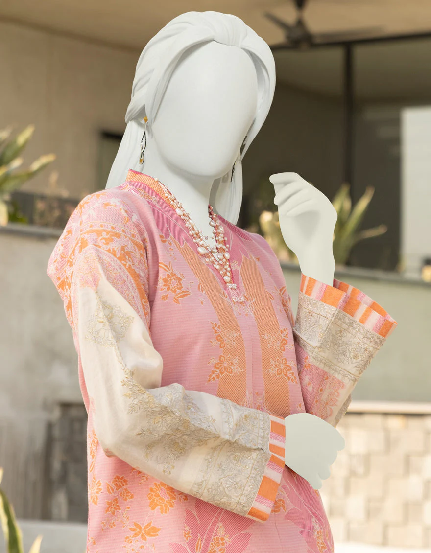 PINK JACQUARD KURTI | JJLK-S-JSS-US-22-353 FB/DEVINA - Image 3