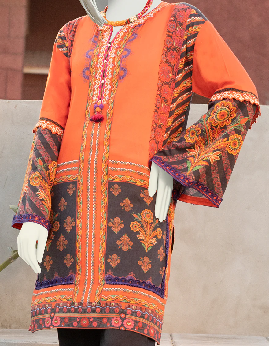 ORANGE LINEN KURTI | JJLK-S-JSS-US-22-357 FB/REEF - Image 2