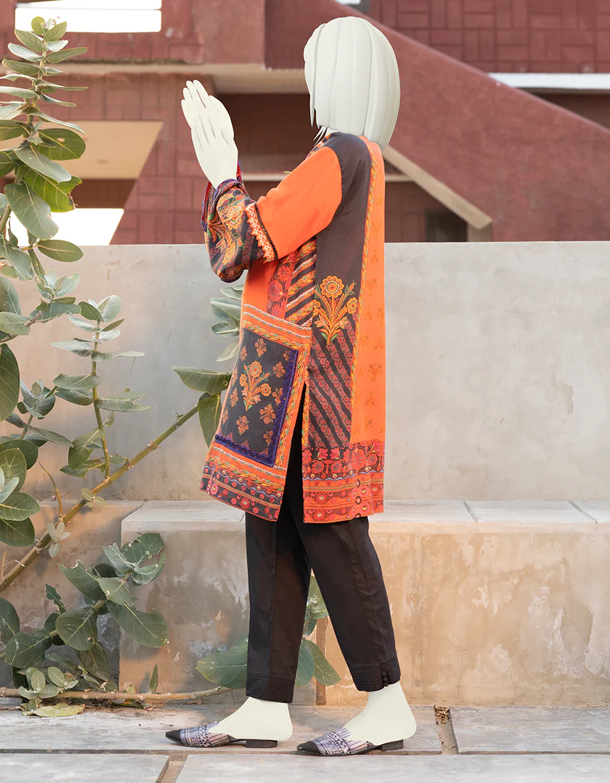ORANGE LINEN KURTI | JJLK-S-JSS-US-22-357 FB/REEF - Image 3