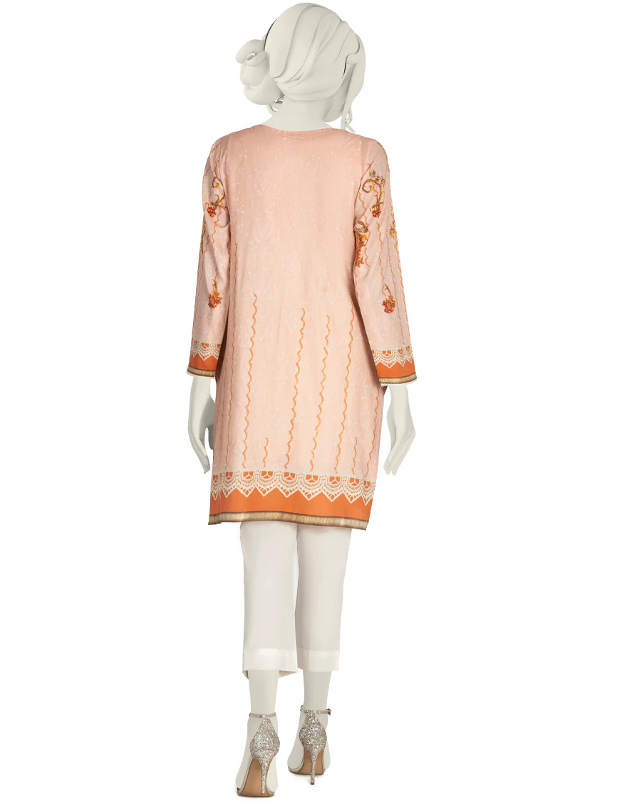 PEACH VISCOSE KURTI | JJLK-S-JSS-US-22-358 FB/CORAL-458 - Image 2