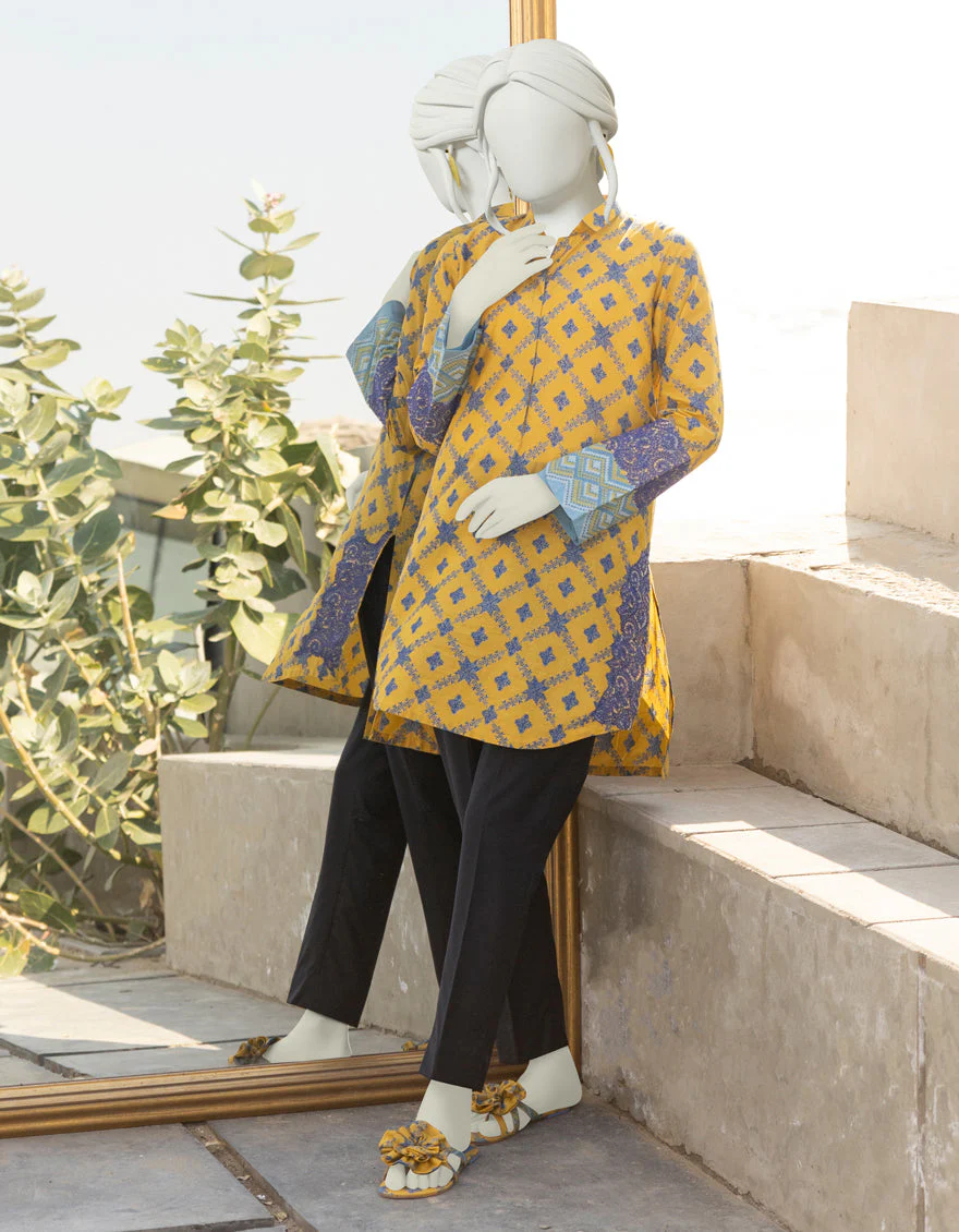 YELLOW LAWN KURTI | JJLK-S-JSS-US-22-360 FB/MINT-354